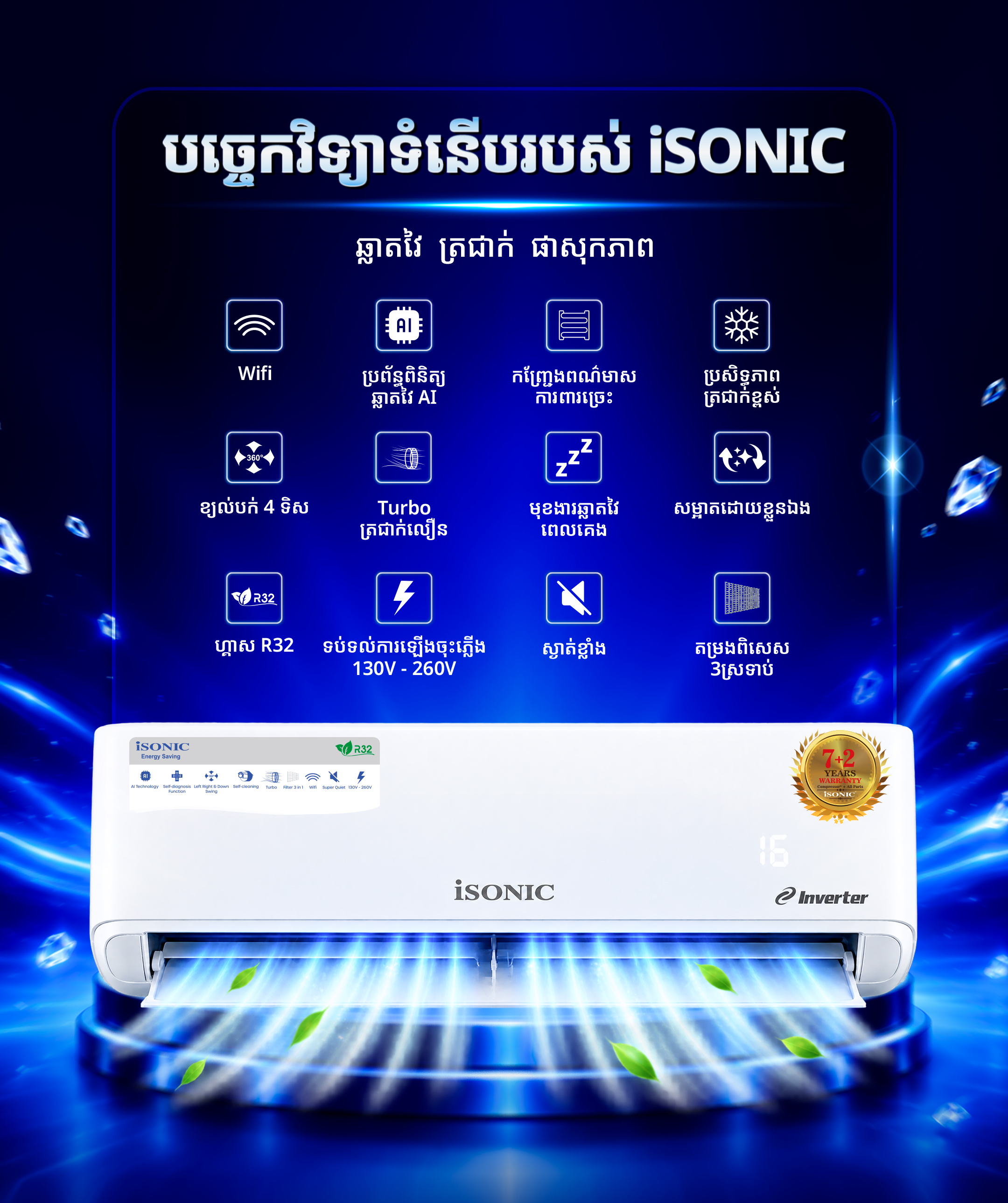 iSONIC Inverter Air Conditioner R32